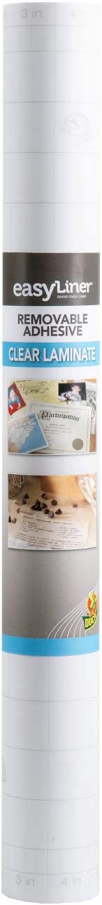 Duck Brand EasyLiner Adhesive Surfaces, 18 in x 24 ft, Clear