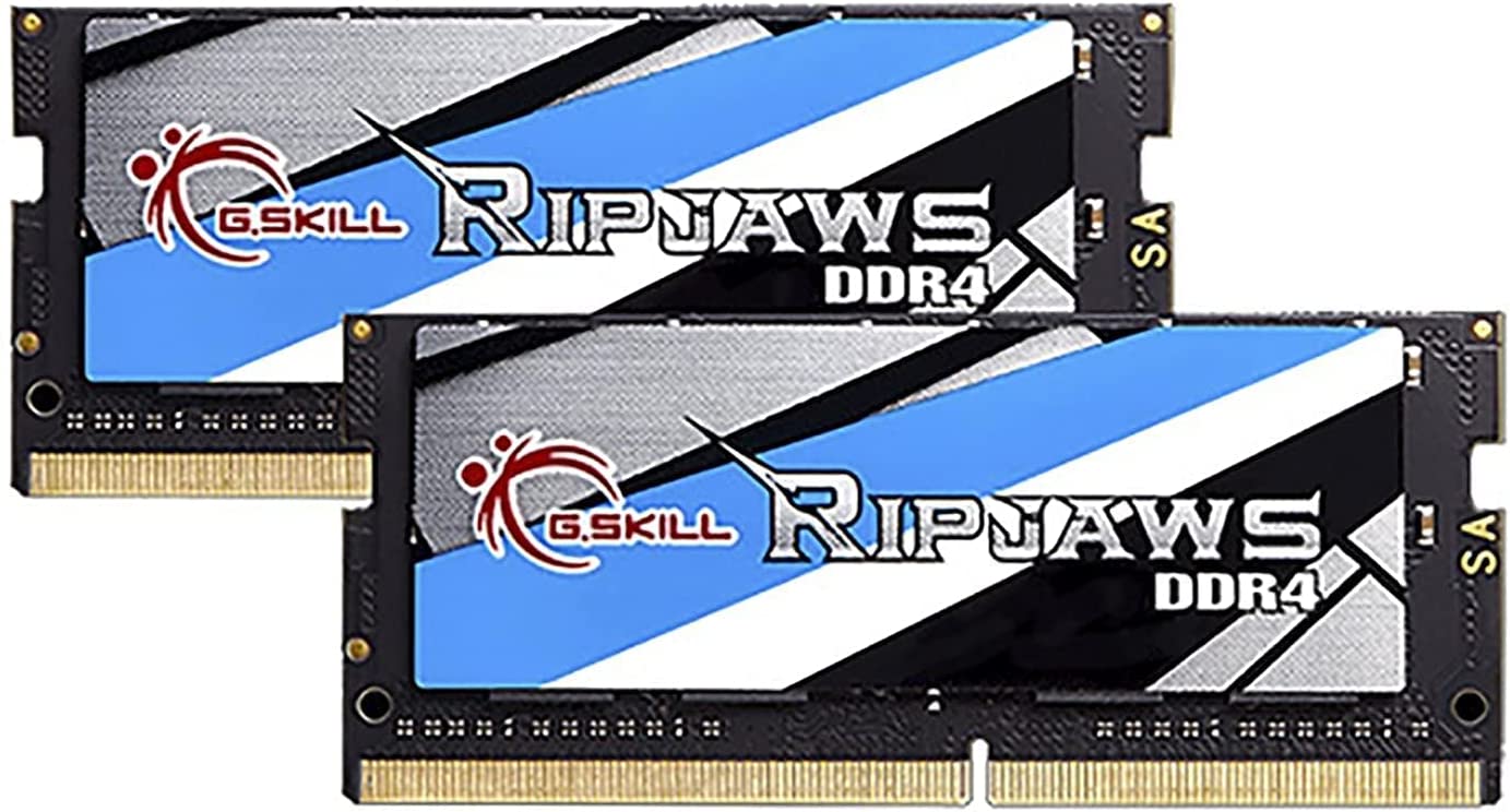 G.Skill RipJaws SO-DIMM Series 32GB (2 x 16GB) 260-Pin (PC4-19200) DDR4 2400 CL16-16-16-39 1.20V SO-DIMM Memory Model F4-2400C16D-32GRS