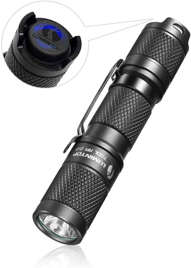LUMINTOP Tool AA 2.0 EDC Flashlight, Pocket-Sized Keychain Flashlight, Super Bright 650 Lumens, 5 Modes with Mode Memory, IP68 Waterproof LED Torch for Camping Hiking Emergency