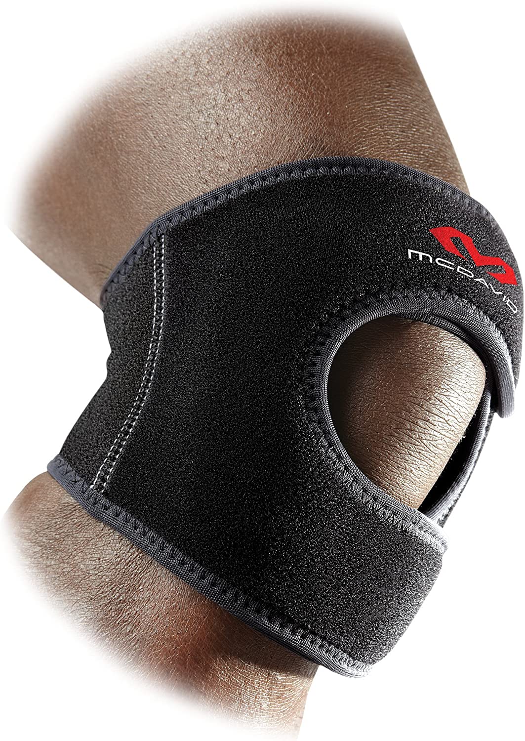 McDavid Knee Support Wrap, Knee Pain Relief from Jumpers Knee, Runners Knee, Patella Support, Tendon Support, Cartilage Meniscus Injuries, Adjustable for Men & Women, Sold as Single Unit (1)