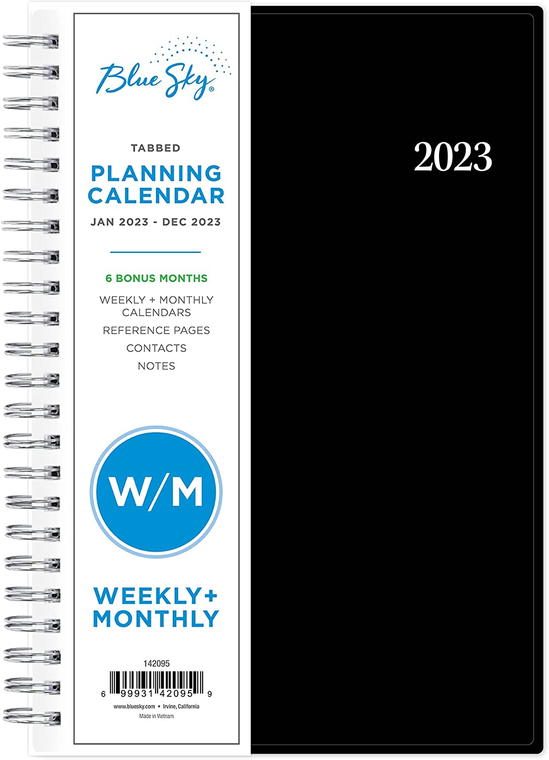Blue Sky Weekly and Monthly Planner, January - December, 5" x 8", Flexible Cover, Wirebound, Enterprise (142095)