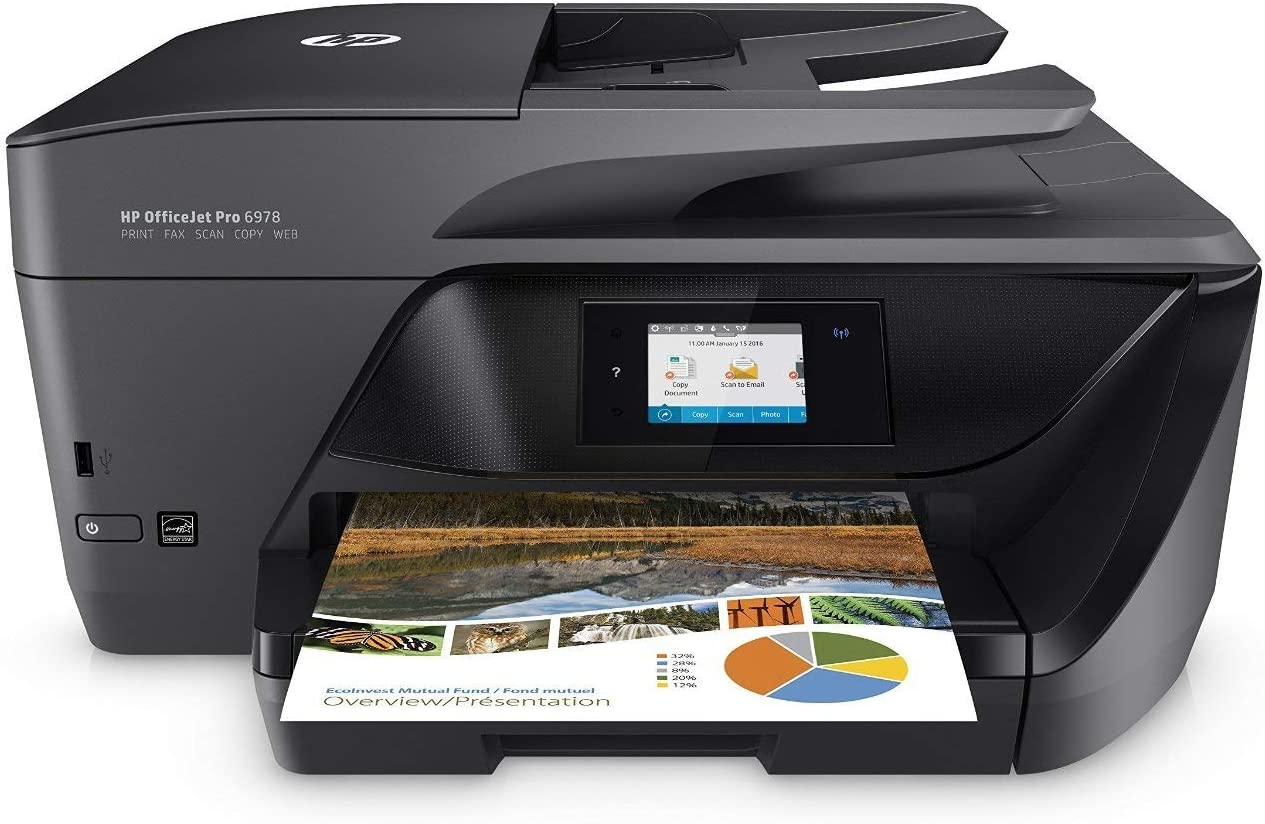 HP OfficeJet Pro 6978 All-in-One Wireless Printer with Mobile Printing, HP Instant Ink &  Dash Replenishment Ready (T0F29A) (Renewed)