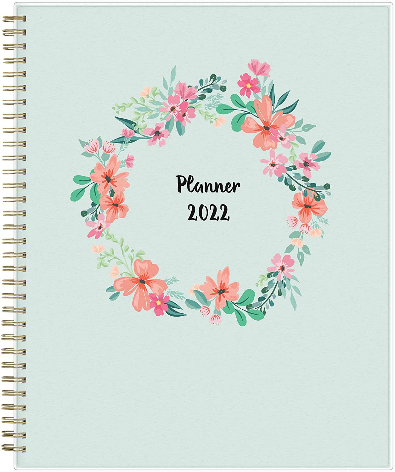 Blue Sky Weekly & Monthly Planner, 8.5" x 11", Frosted Flexible Cover, Wirebound, Laurel (135842)