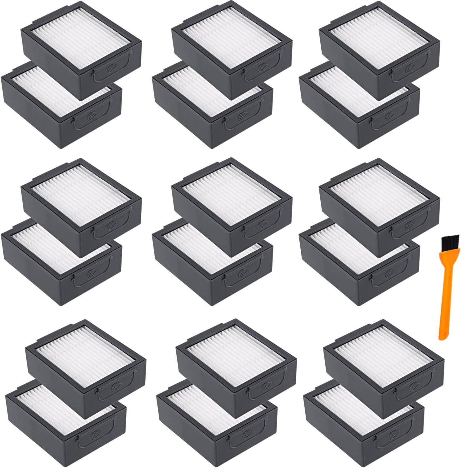 Hongfa Replacement Roomba i7 i7+ i6+ Filters, 18 Packs Replacement parts for i-Robot Roomba i7 7150 i7+/i7 Plus E5 E6 i6+ E7 i3 i3+ i4+ (4552) Vacuum,Roomba i & e Series Replenishment Filter