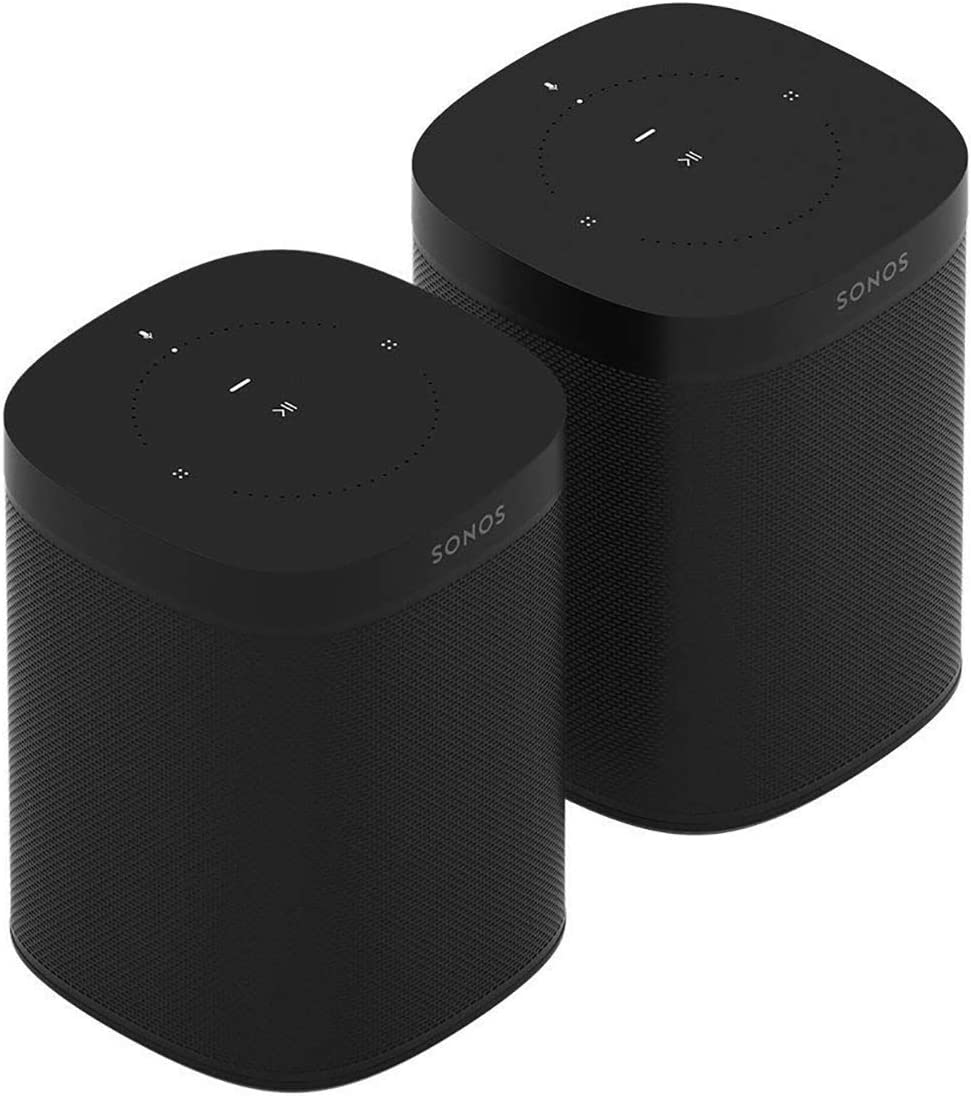 Sonos One (Gen 2) Two Room Set Voice Controlled Smart Speaker with  Alexa Built in (2-Pack Black)