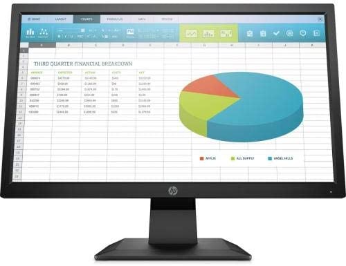 HP P204 19.5" HD+ Monitor Black - 1600 x 900 HD+ Display - 60 Hz Refresh Rate - in-Plane Switching Technology - 5Ms Response Time - 1 VGA & HDMI Port - 1 DisplayPort 1.2