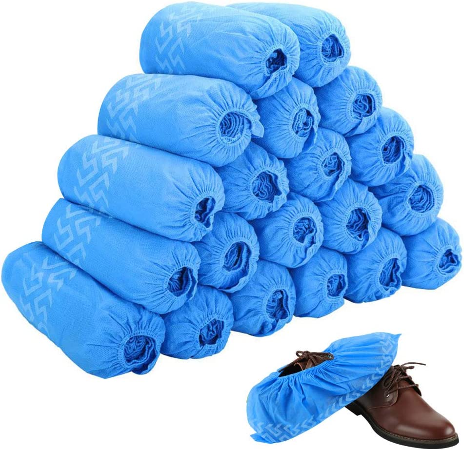 Disposable Boot & Shoe Covers 200 Pack (100 Pairs) | Non-Slip, Durable, Indoor | Protect Your Home, Floors and Shoes