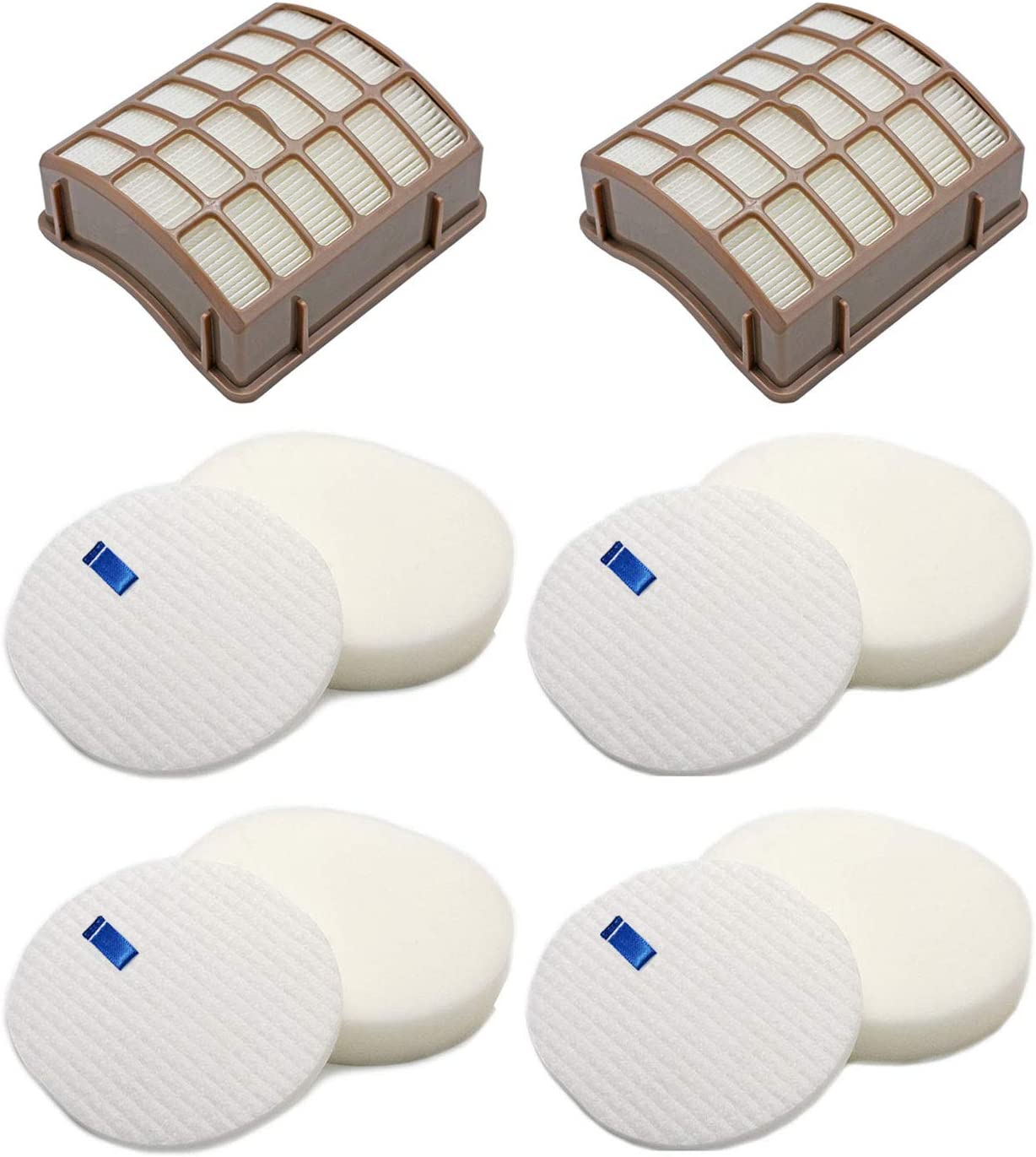 Colorfullife 4 Foam + 2 Post-Motor Filters for Shark Navigator Professional NV70, NV71, NV80, NVC80C, NV90, NV95, UV420 for Shark Rotator Professional XL Capacity NV90 Replacement Parts XFF80 XHF80