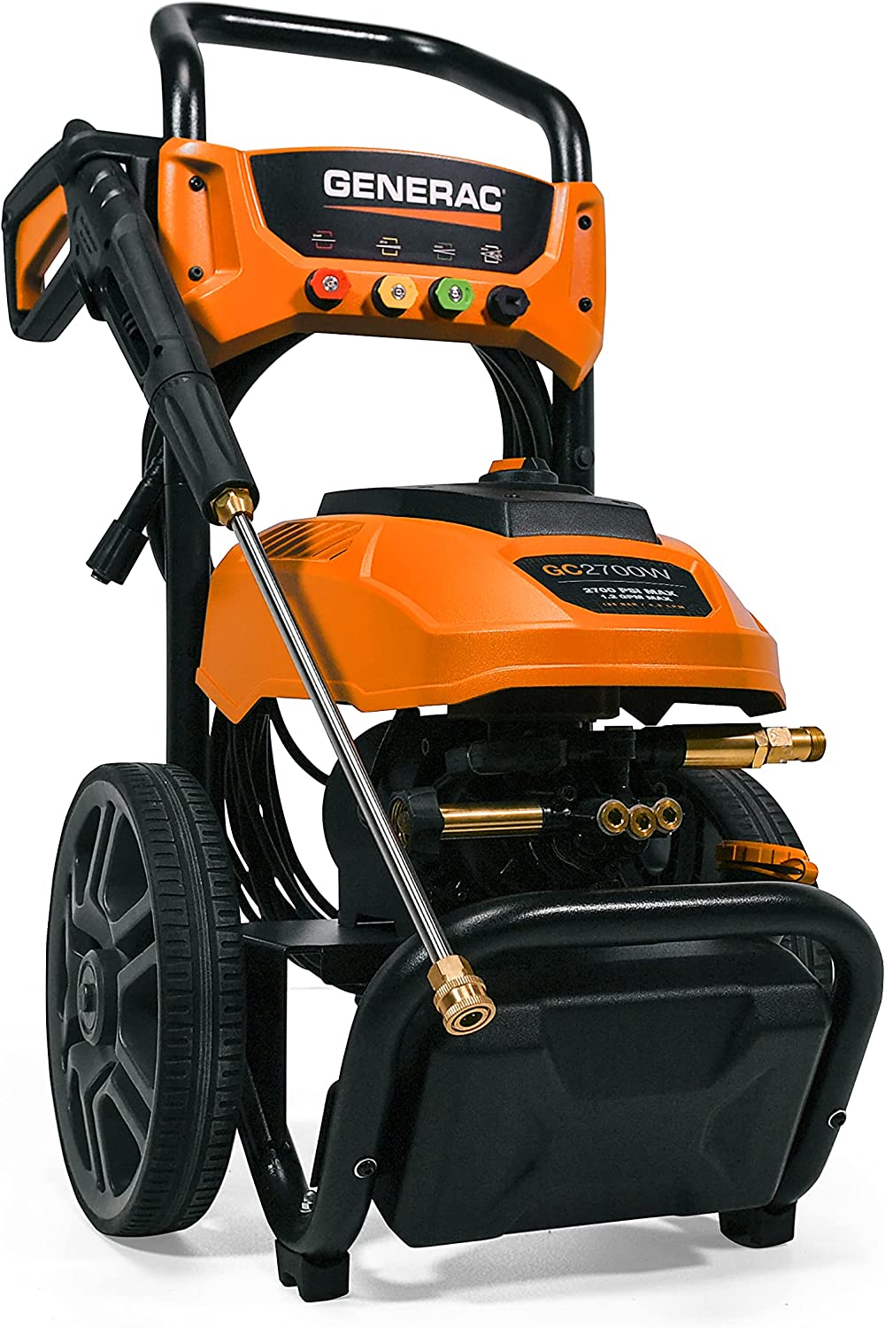 Generac 8888 2700 PSI 1.2 GPM Electric-Powered Residential Pressure Washer, 50-State/CARB Compliant