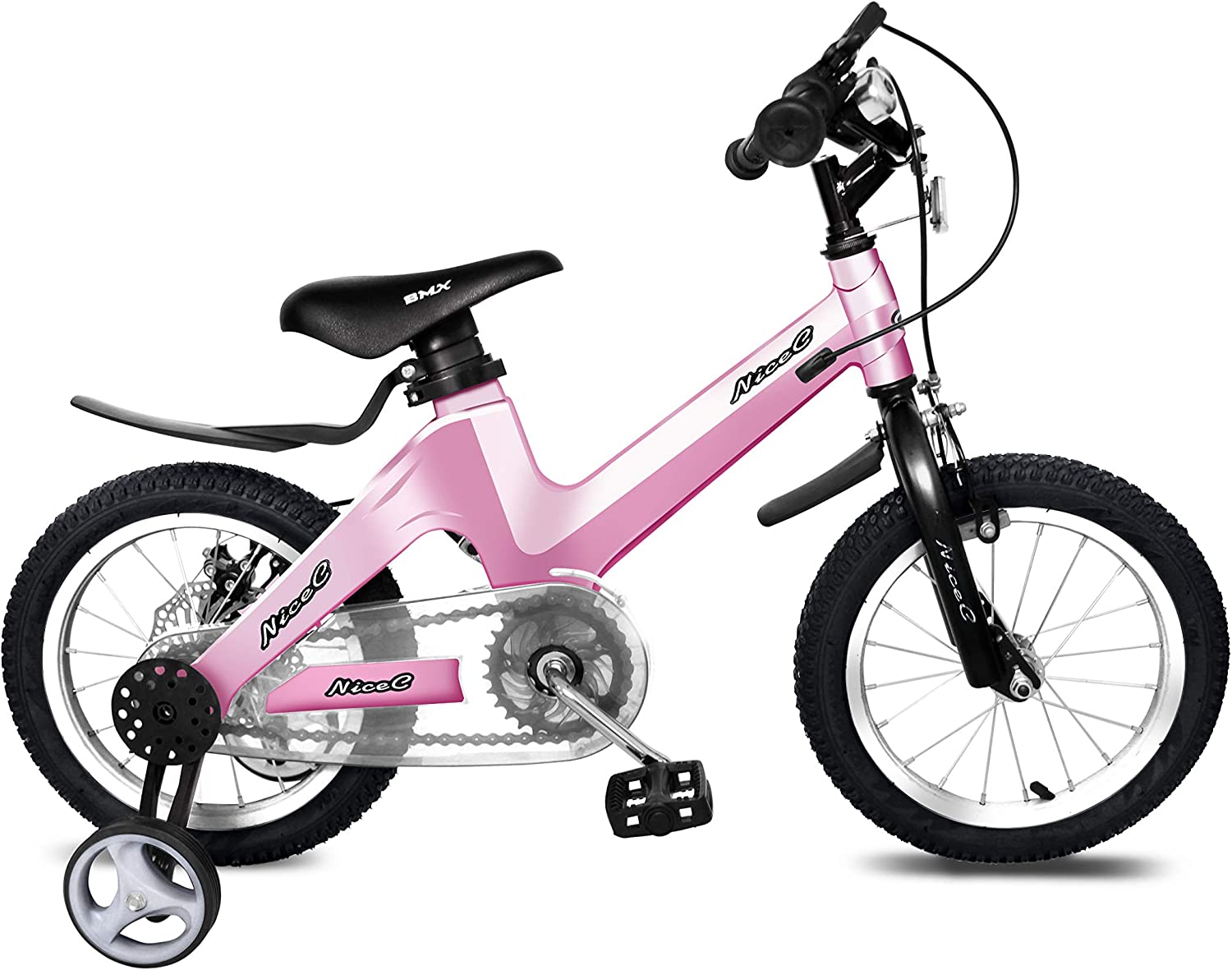 Nice C Training Wheel Bike, Kids Bike Boys Girls, BMX Mountain with Dual Disc Brake 12-14-16-18 inch
