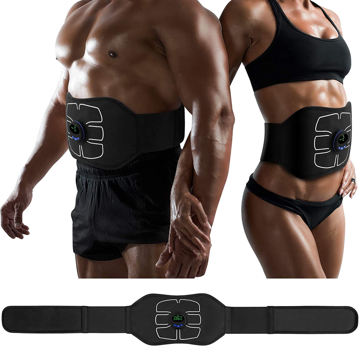 MarCoolTrip MZ ABS Stimulator,Ab Machine,Abdominal Toning Belt Workout Portable Ab Stimulator Home Office Fitness Workout Equipment for Abdomen