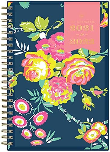 Day Designer for Blue Sky Academic Year Weekly & Monthly Planner, 5" x 8", Flexible Cover, Wirebound, Peyton Navy (107927-A22)