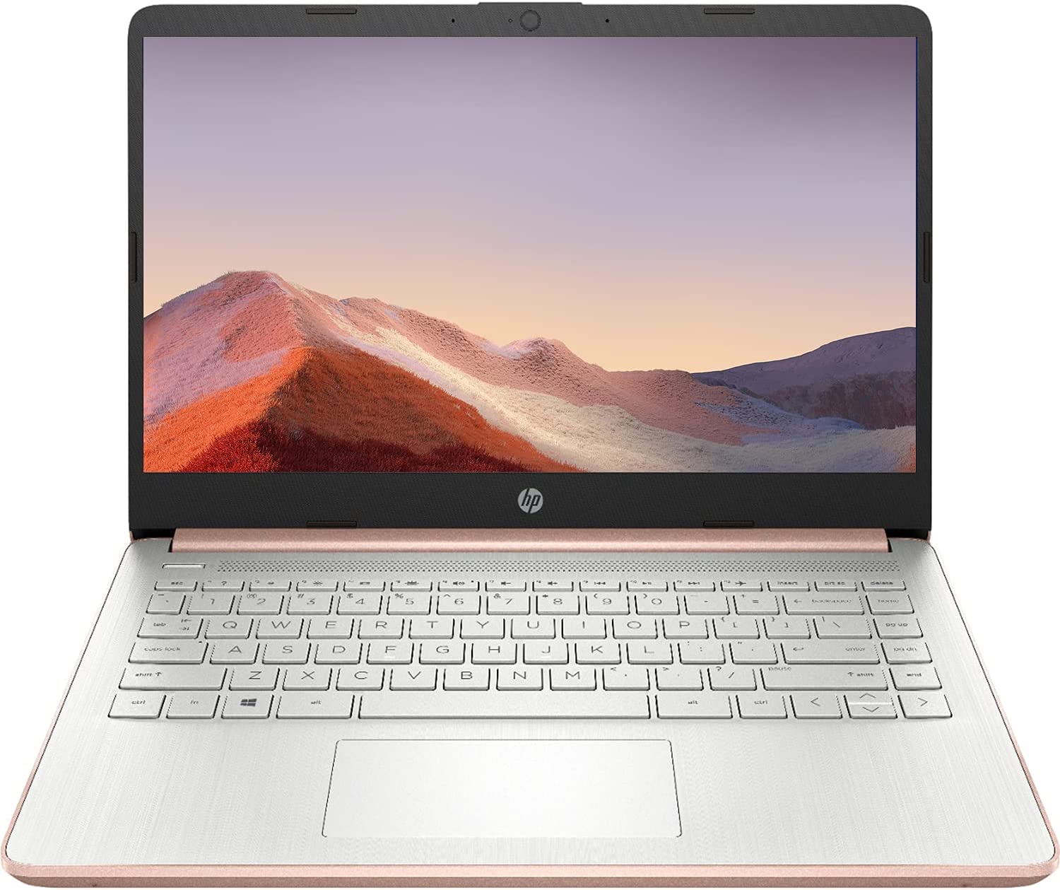 Newest HP Premium 14-inch HD Laptop, Intel Dual-Core Processor Up to 2.8GHz, 16GB RAM, 64GB eMMC Storage, Webcam, Bluetooth, HDMI, Wi-Fi, Rose Gold, Windows 10 with 1 Year Microsoft 365
