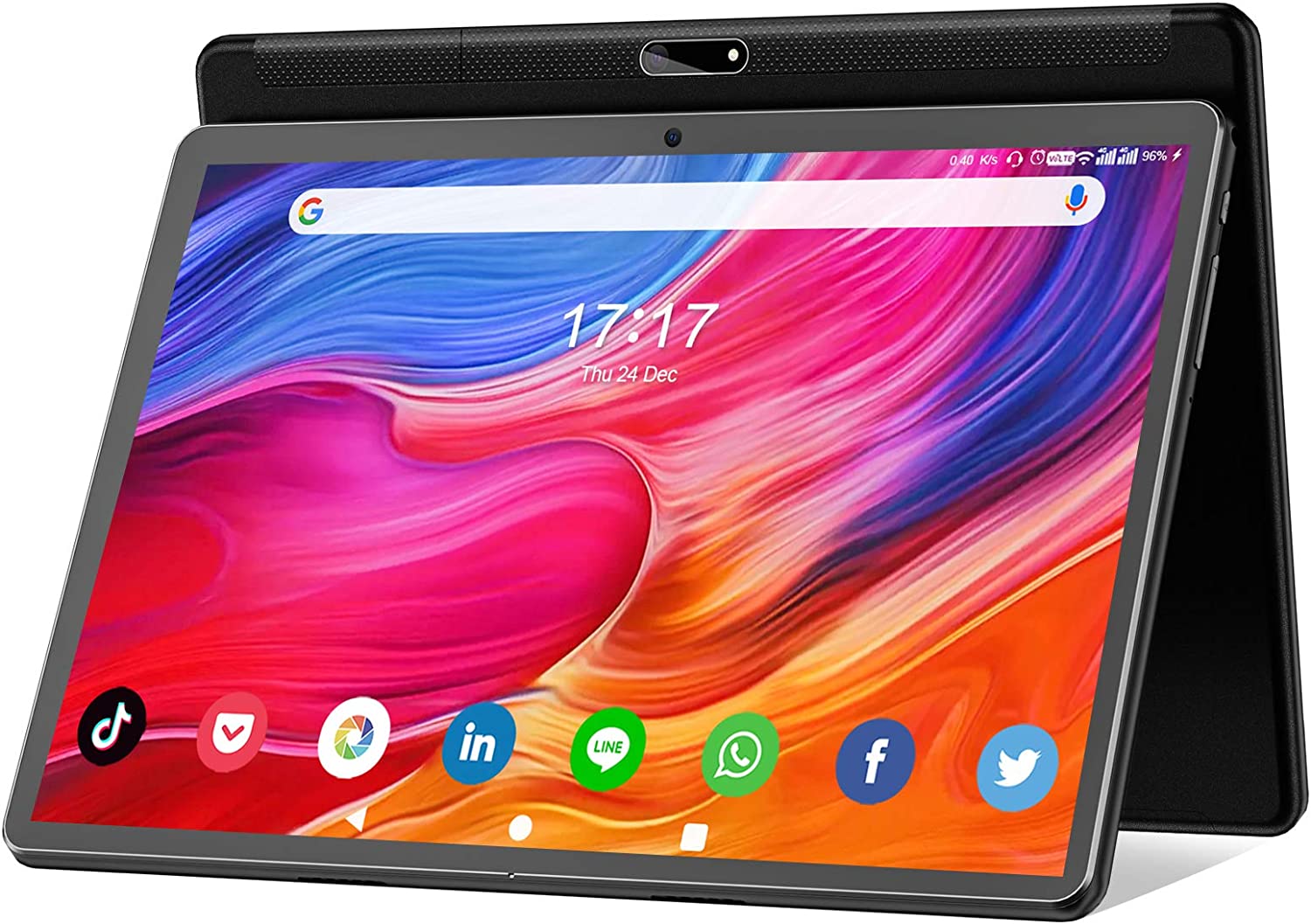 Tablet 10.1 inch Android 11 Tablet Latest Update Octa-Core Processor with 64GB Storage, Dual 13MP+5MP Camera, WiFi, Bluetooth, GPS, 128GB Expand Support, IPS Full HD Display (Black)