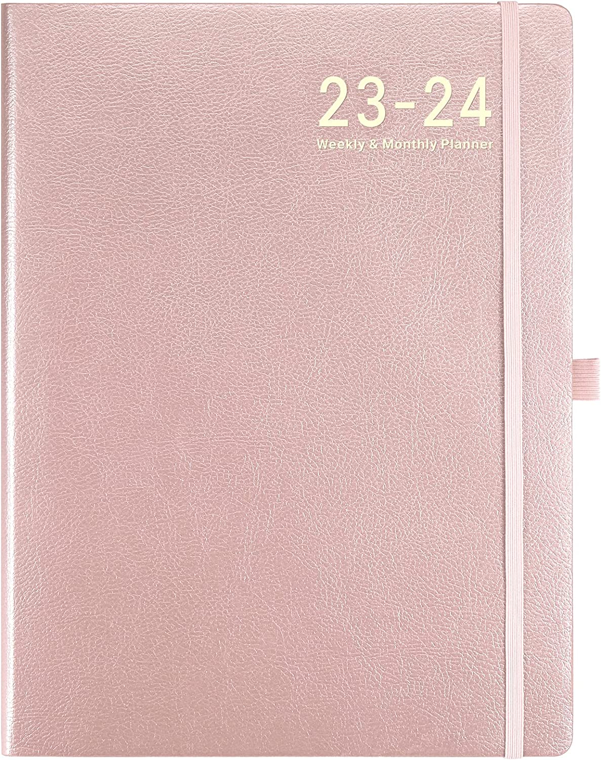 Planner 2026-2027 - 2026-2027 Academic Weekly Monthly Planner, July 2026 - June 2027, 8.5" x 11", Leather Cover with Thick Paper, Back Pocket with Notes Pages - Rose Gold
