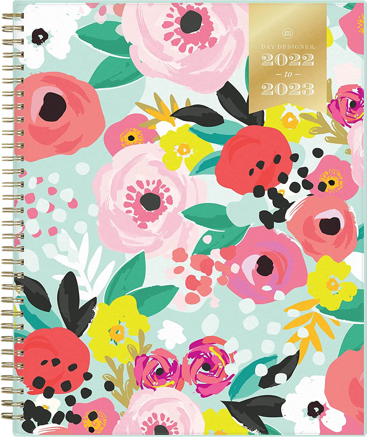 Day Designer for Blue Sky Academic Year Weekly & Monthly Planner, 8.5" x 11", Frosted Cover, Wirebound, Secret Garden Mint (137896-A23)
