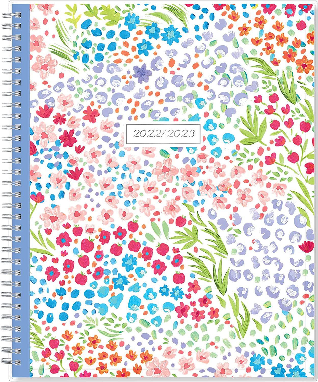 Blue Sky Academic Year Teacher Weekly & Monthly Lesson Planner, 8.5" x 11", Flexible Cover, Wirebound, Ditsy Dapple Light (132002-A23)