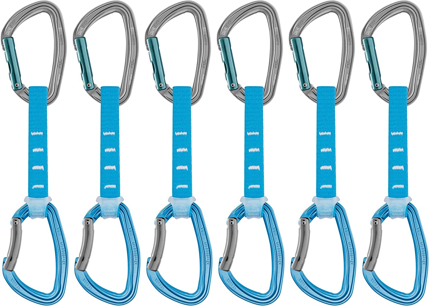 Petzl DJINN AXESS Quickdraws - 6-Pack of Durable, Lightweight Quickdraws for Sport, Trad, and Aid Climbing