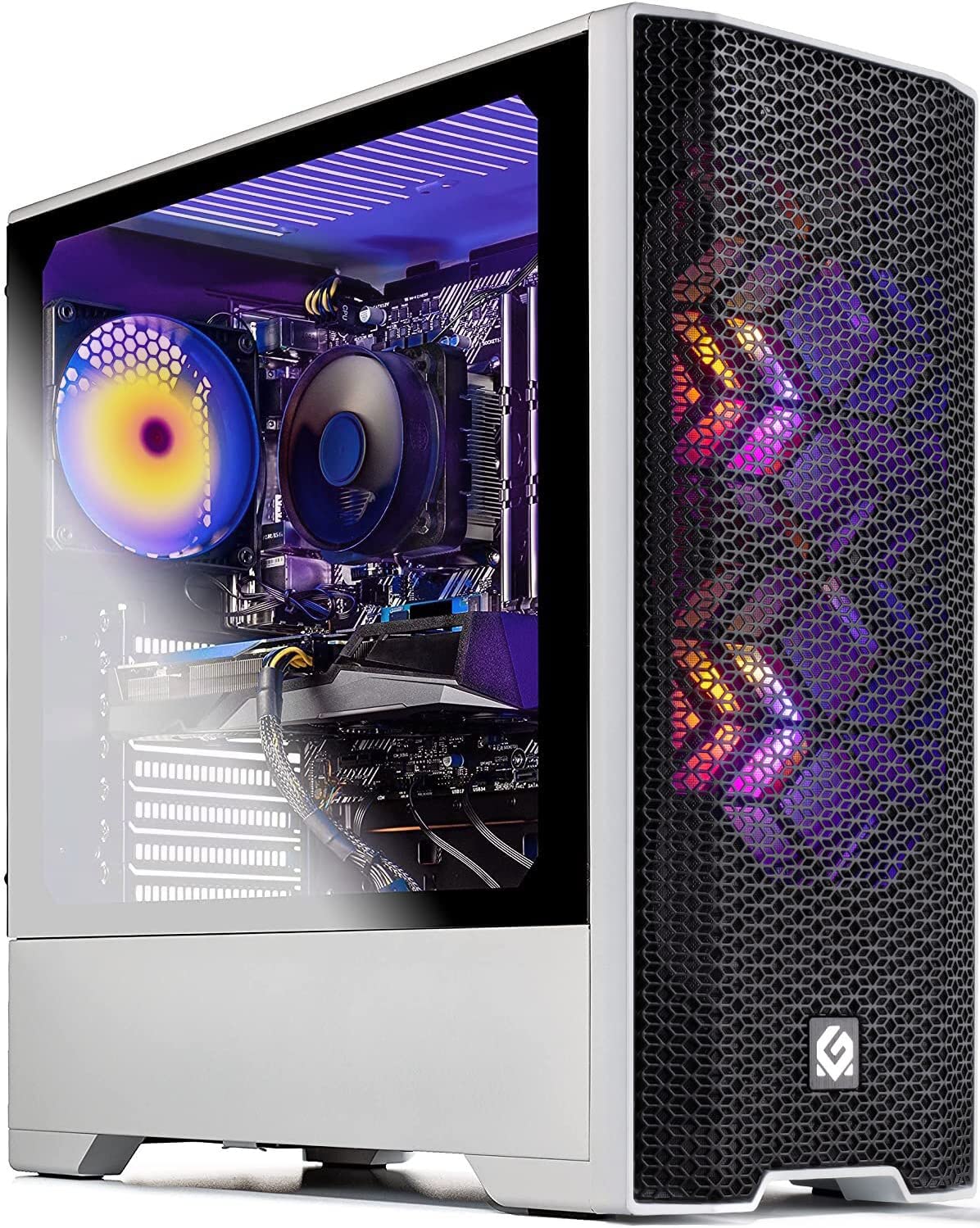 Skytech Blaze 3.0 Gaming PC Desktop – Intel i5-10400F, RX 6600XT, 1TB NVME, 16G DDR4 3200, AC Wi-Fi, Windows 10 Home 64-bit, White