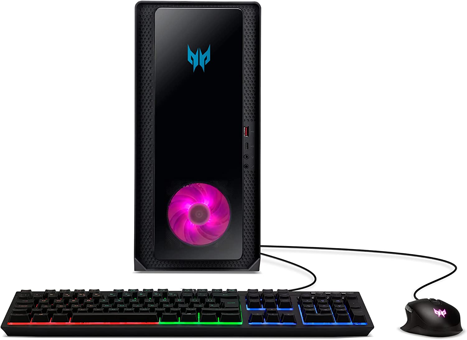 Acer Predator Orion 3000 PO3-640-UA91 Gaming Desktop | 12th Gen Intel Core i7-12700F 12-Core | NVIDIA GeForce RTX 3070 | 16GB DDR4 | 512GB Gen4 SSD | 1TB HDD | Intel Wi-Fi 6E | RGB Keyboard & Mouse