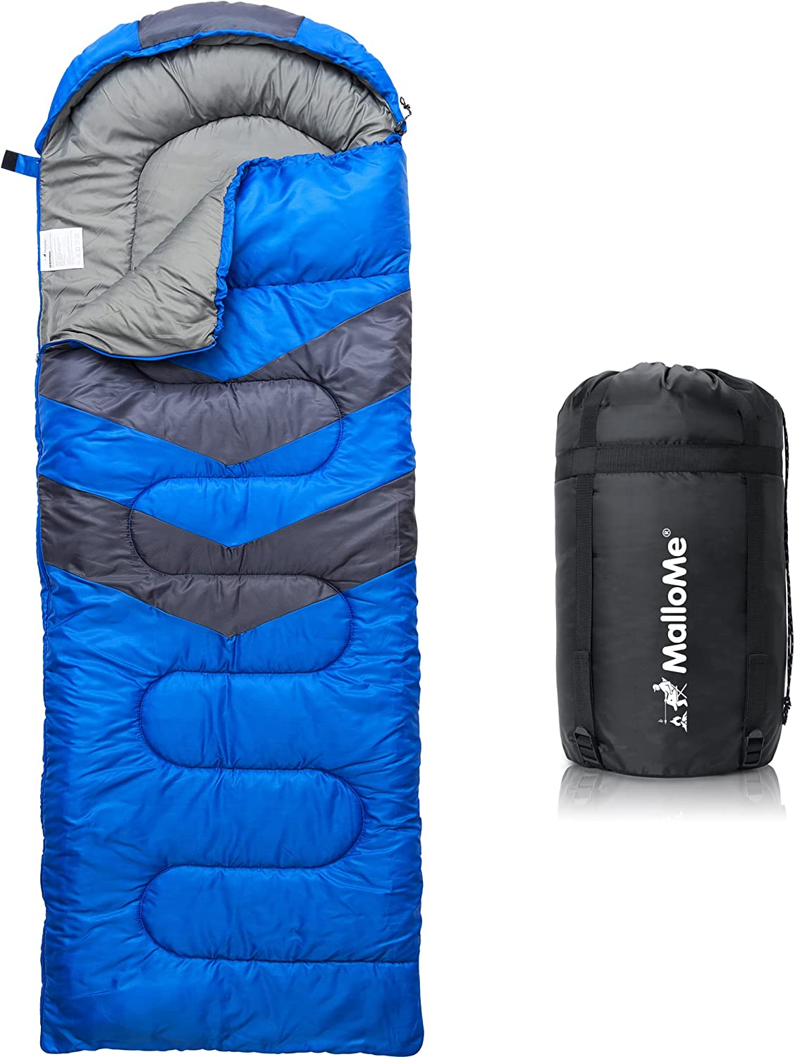 MalloMe Sleeping Bags for Adults Cold Weather & Warm - Backpacking Camping Sleeping Bag for Kids 10-12, Girls, Boys - Lightweight Compact Camping Gear Essentials Summer Winter Hiking Sleep Accessories