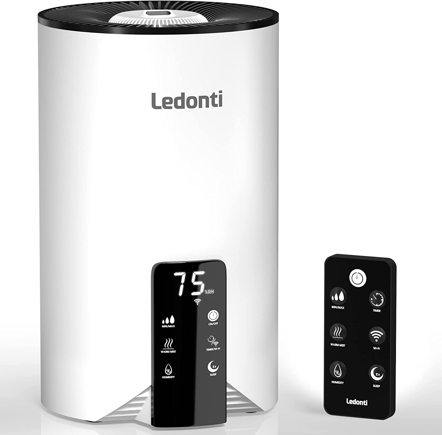 WiFi Control Humidifiers for Bedroom - Dual Mist (Cool & Warm) ! Humidifier 4L Big Capacity Top Fill Water Tank, Quie Humidifier, for Large Rooms Home Living Office Baby - Ultrasonic Humidifier