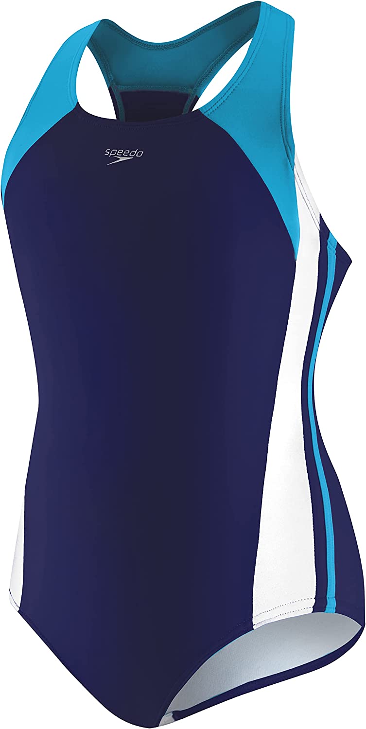 Speedo Girl's Swimsuit One Piece Infinity Splice Thick Strap