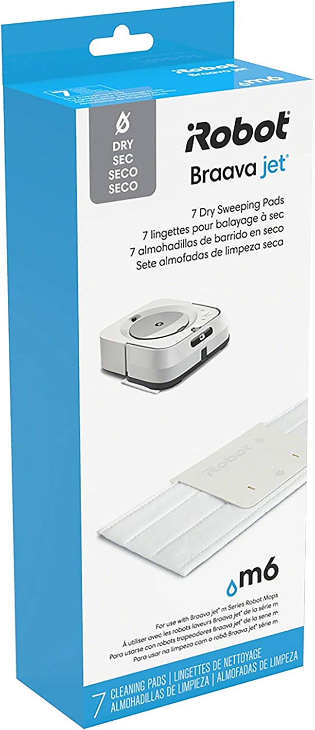 iRobot Braava Jet Authentic Replacement Parts – m6 Dry Sweeping Pads, 7-Pack
