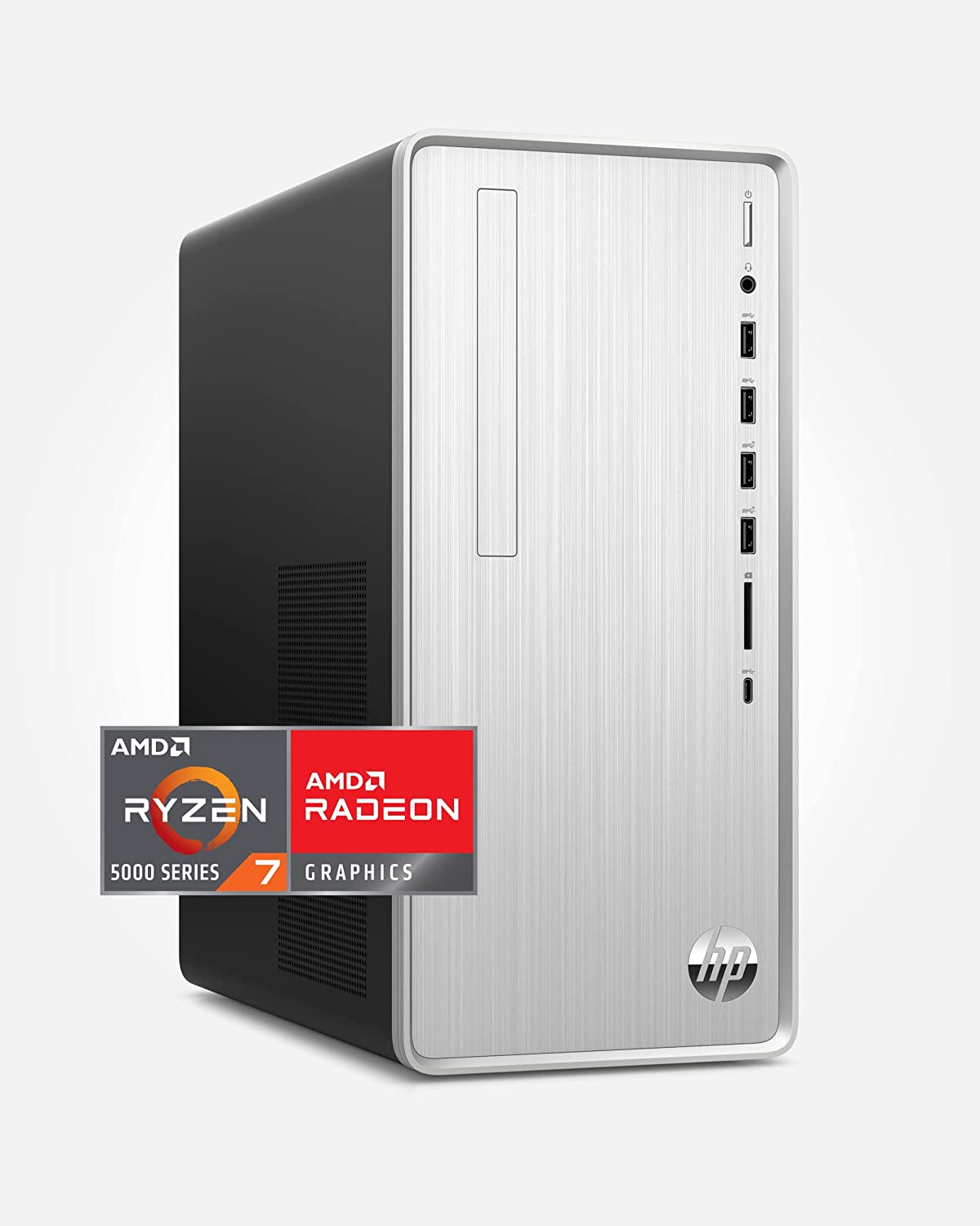 HP Pavilion Desktop PC, AMD Ryzen 7 5700G, 16 GB RAM, 512 GB SSD, Windows 11 Pro, Wi-Fi 5 & Bluetooth Connectivity, 9 USB Ports, Wired Mouse and Keyboard Combo, Pre-Built Tower (TP01)