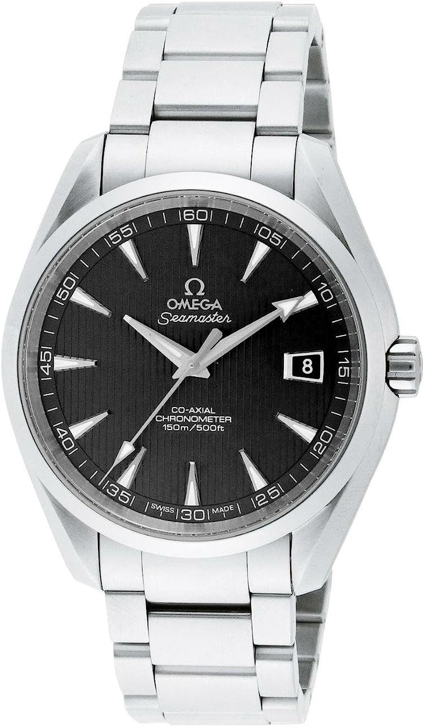 Omega Men's 231.10.42.21.06.001 Seamaster Aqua Terra Chronometer Black Dial Watch