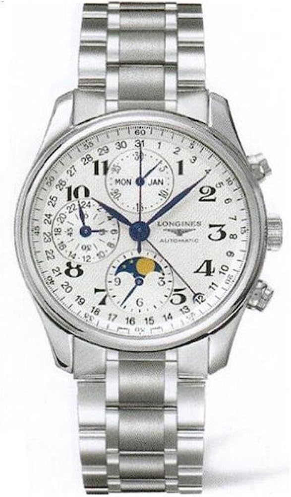 Longines Master Collection Silver Dial Chronograph Stainless Steel Mens Watch L26734786