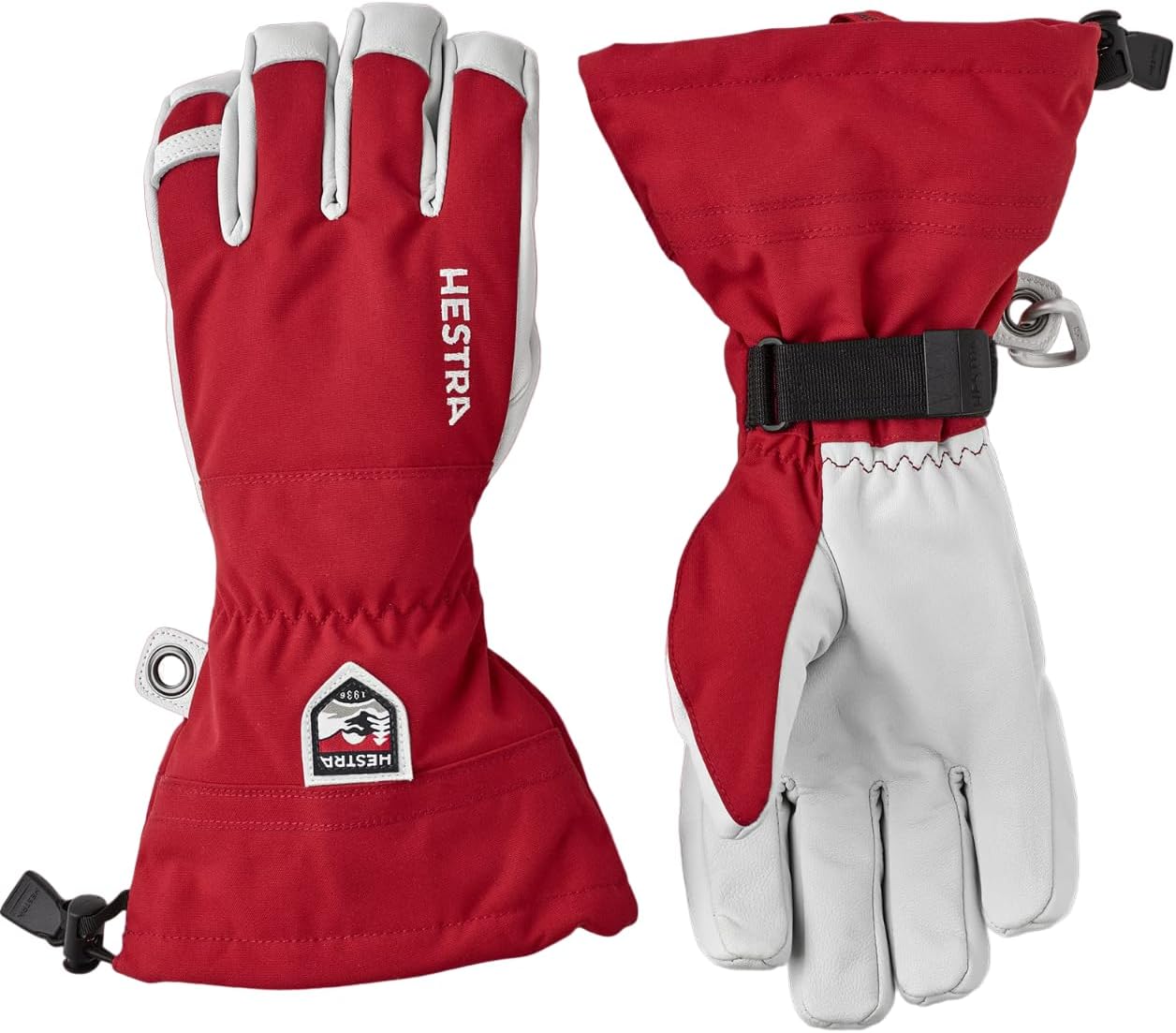 Hestra Army Leather Heli Ski Glove - Classic 5-Finger Snow Glove for Skiing, Snowboarding and Mountaineering