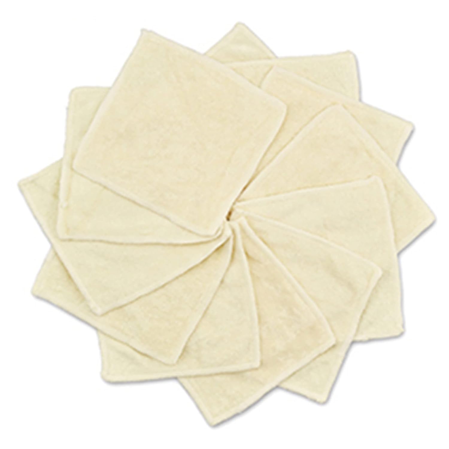 babygoal Baby Cloth Wipes 12 Pack, Washable Reusable Rayon from Bamboo Small Saliva Towels for Newborns, Ultra-Soft Cloth Face Wipes