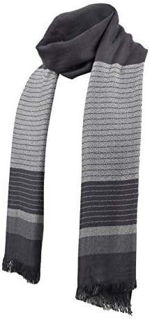 Runtlly Men's Winter Cashmere Scarf Stripes Warm Soft Scarves with Tassel Luxurious Winter Scarf For Men Women