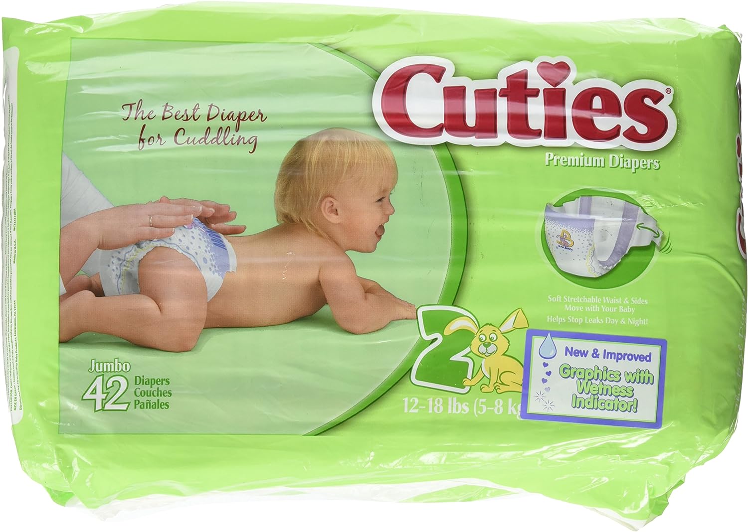 Cuties Premium Baby Diapers, Size 2, Pk/42