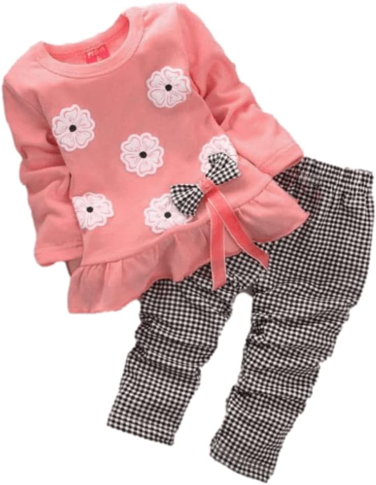 BOMDEALS Adorable Cute Toddler Baby Girl Clothing 2pcs Outfits