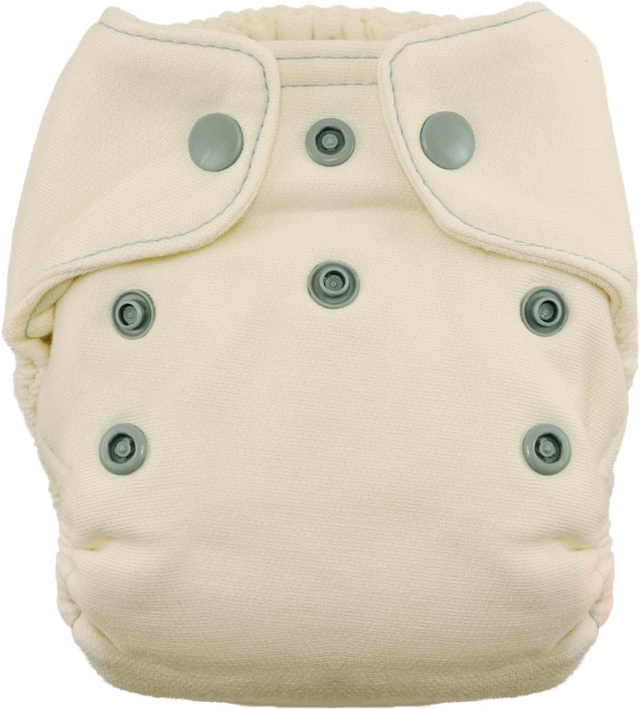 Thirsties Snap Natural Newborn Bamboo Fitted Cloth Diaper, Fin 1 Count (Pack of 1)
