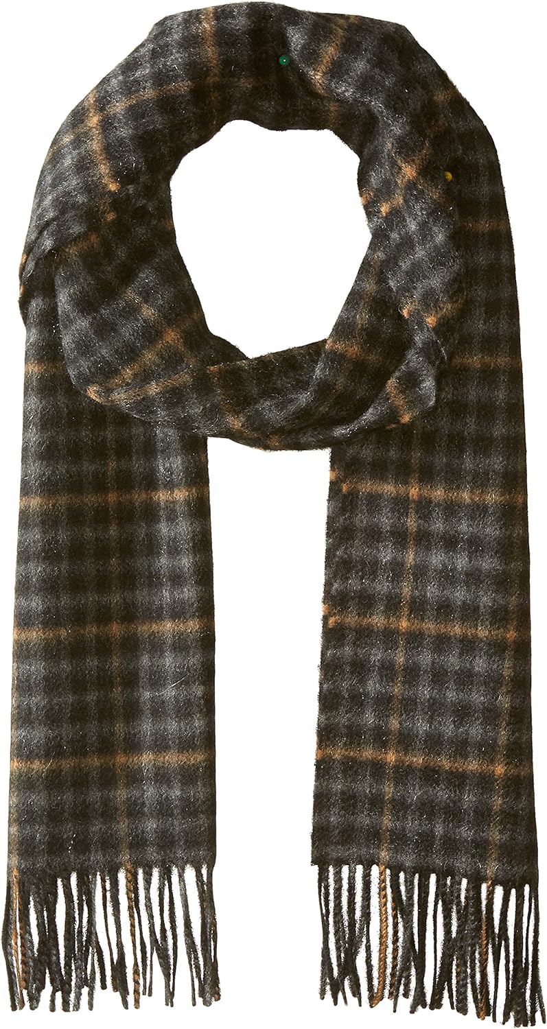 Hickey Freeman Patterned 100% Italian Cashmere Scarf for Men – Ultra-Soft Men’s Winter Scarves, 66-Inches x 12-Inches