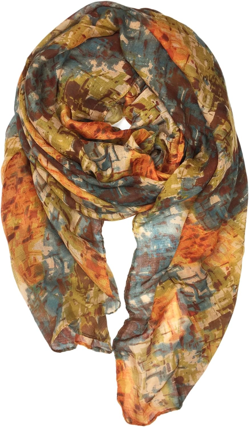 YOUR SMILE Ladies/Women's Lightweight Floral Print/Solid Color mixture Shawl Scarf For Spring Summer season