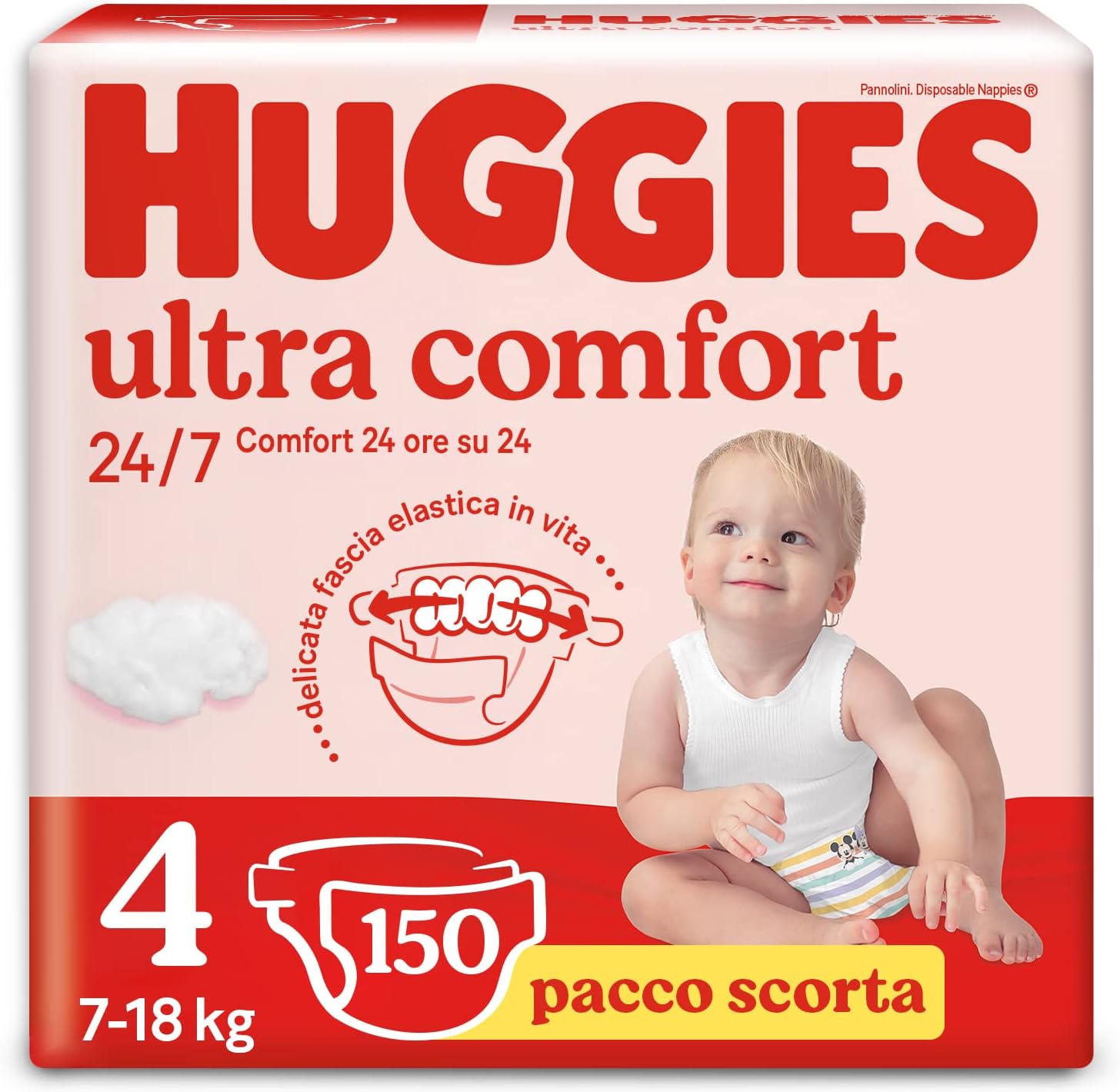Huggies Ultra Comfort Nappies 150 Units Taglia 4