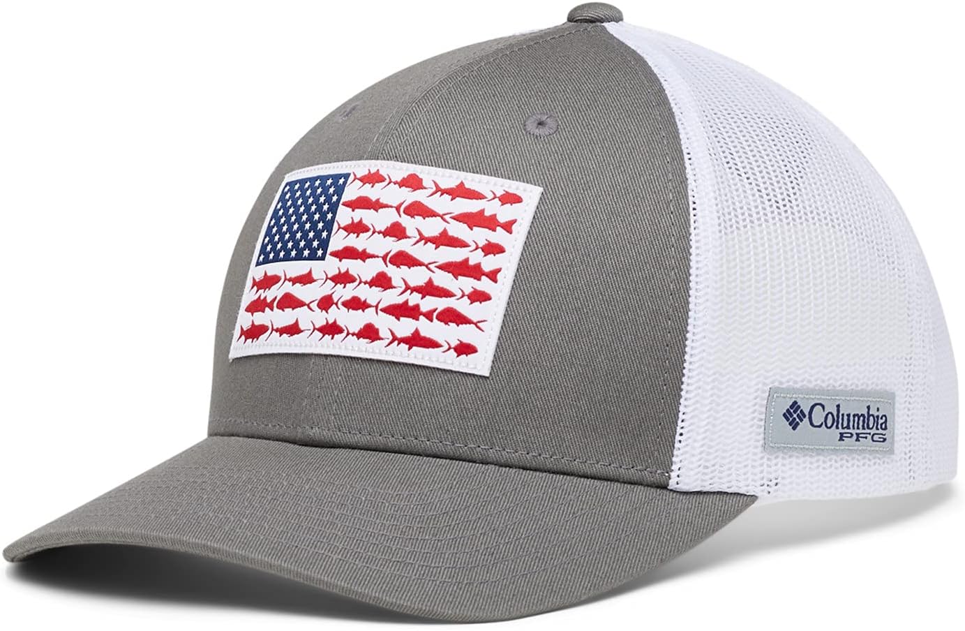 Columbia unisex-adult Pfg Fish Flag Mesh Snap Back