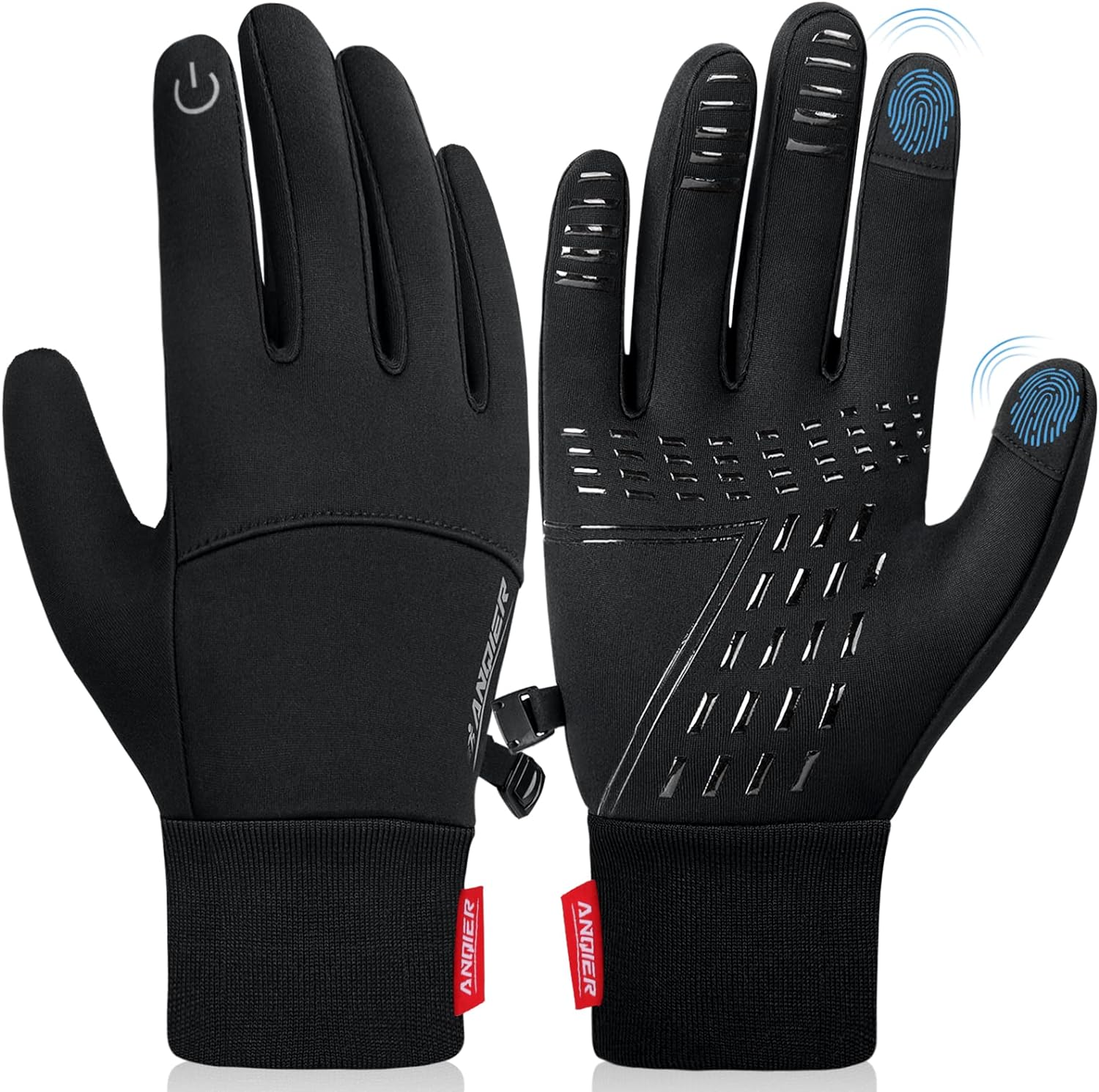 anqier Winter Gloves,Newest Windproof Warm Touchscreen Gloves Men Women for Cycling Running Outdoor Activities