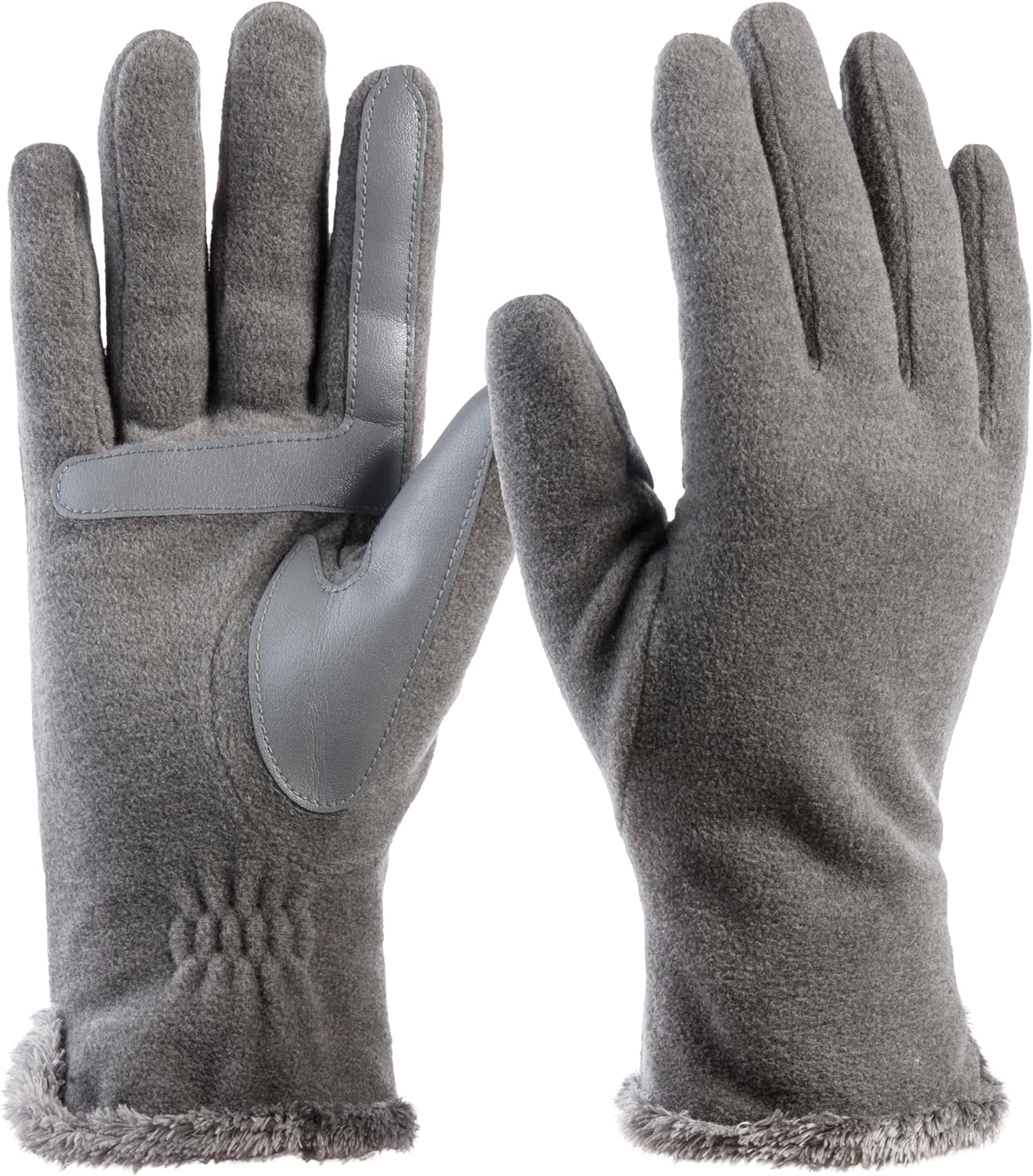isotoner womens Stretch Fleece Gloves With Microluxe Lining and Smart Touch Technology
