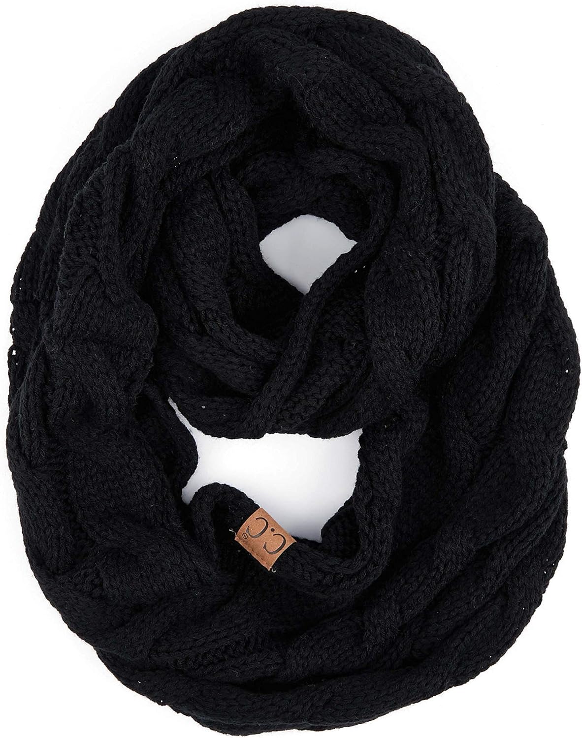 C.C CC Winter Soft Matching Unisex Chunky Knit Cowl Loop Infinity Scarf