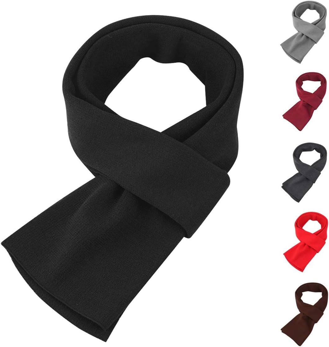 ChunCui Men's Long Thick Soft Warm Knit Cotton Cashmere Feel Scarves for Winter Spring Unisex