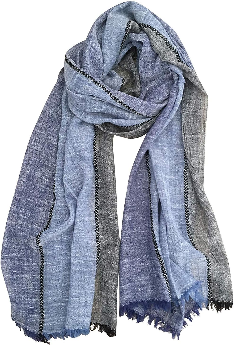 GERINLY Color Block Winter Scarf for Men Long Neck Wraps Shawl Urbanstyle Scarf Gift for Men