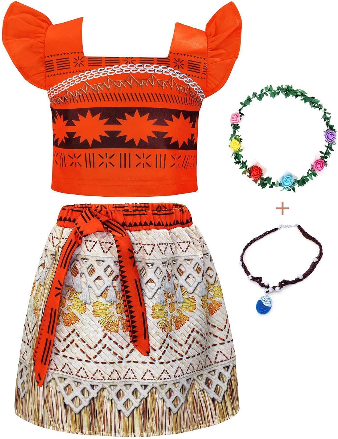 AmzBarley Girls Skirt Sets Princess Birthday Party Costume Dress up Kids Cosplay Role Play Christmas Outfit with Accessories
