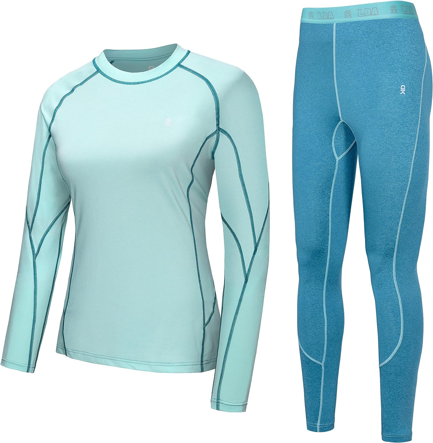 Little Donkey Andy Women's Thermal Underwear Sets Lightweight Warm Base Layers Quick Dry Wicking Top and Bottom for Winter