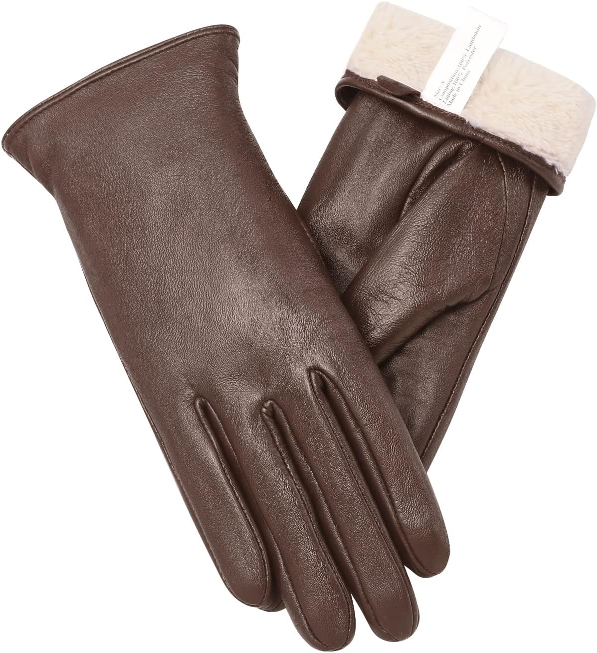 Vislivin Full-Hand Womens Touch screen Gloves Genuine Leather Gloves Warm Winter Texting Driving Glove