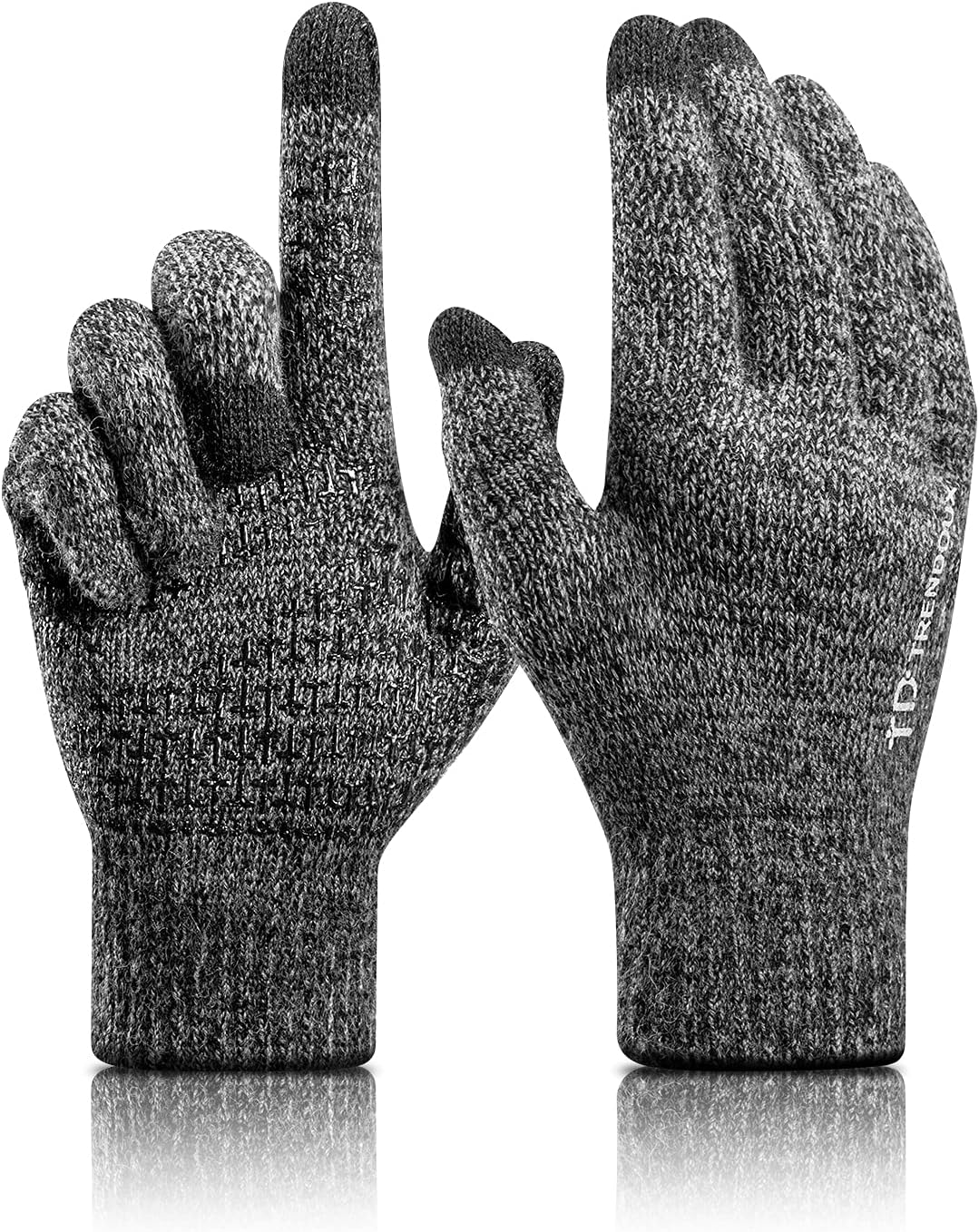 Winter Gloves For Men Women, Cold Weather Warm Touchscreen Glove Unisex - Non - slip Grip - Elastic Cuff - Knit Stretchy